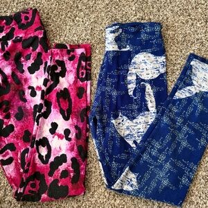 TWEEN lularoe Pink and Blue Kids Leggings Set